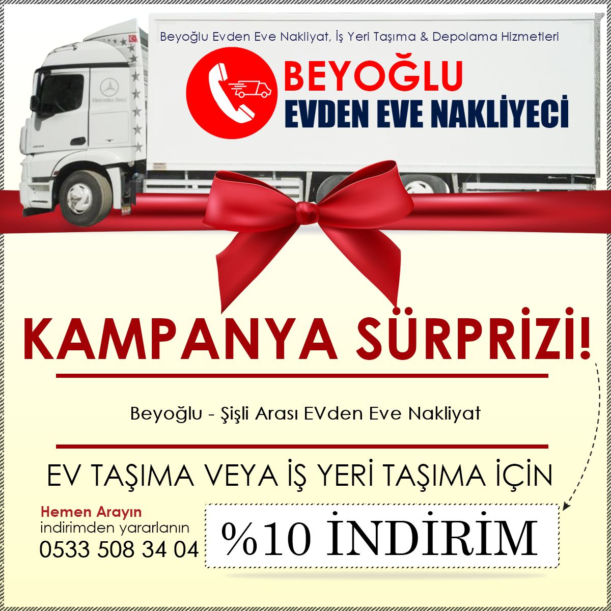 Beyoğlu - Şişli Arası EVden Eve Nakliyat